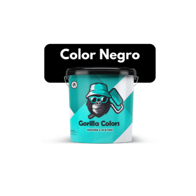 Pintura Plastica Negro Mate Gorilla Colors