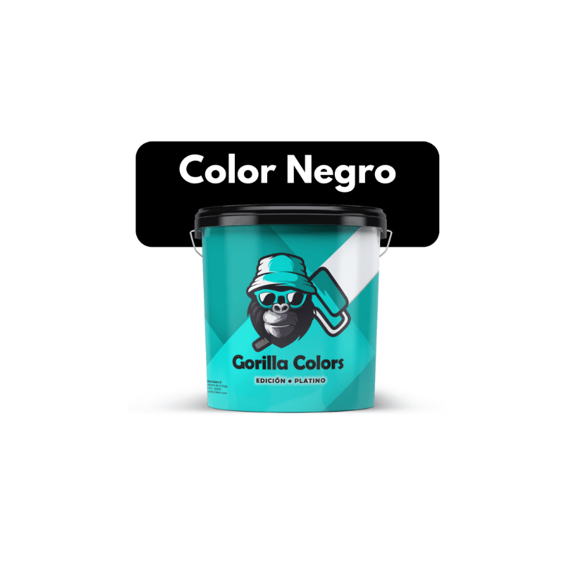 Pintura Plastica Negro Mate Gorilla Colors