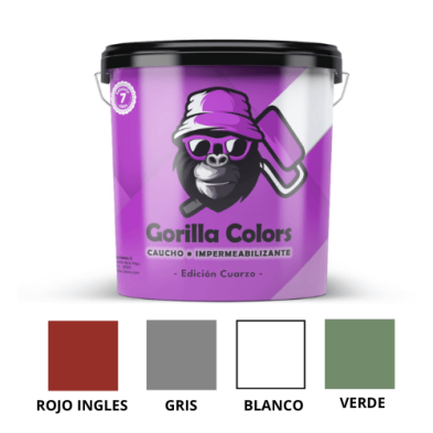 Pintura Caucho Impermeabilizante para Exteriores Edición Cuarzo Gorilla Colors