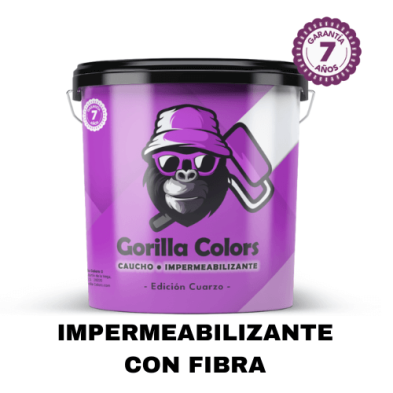 Pintura Caucho Antigoteras con Fibra Edición Cuarzo Gorilla Colors